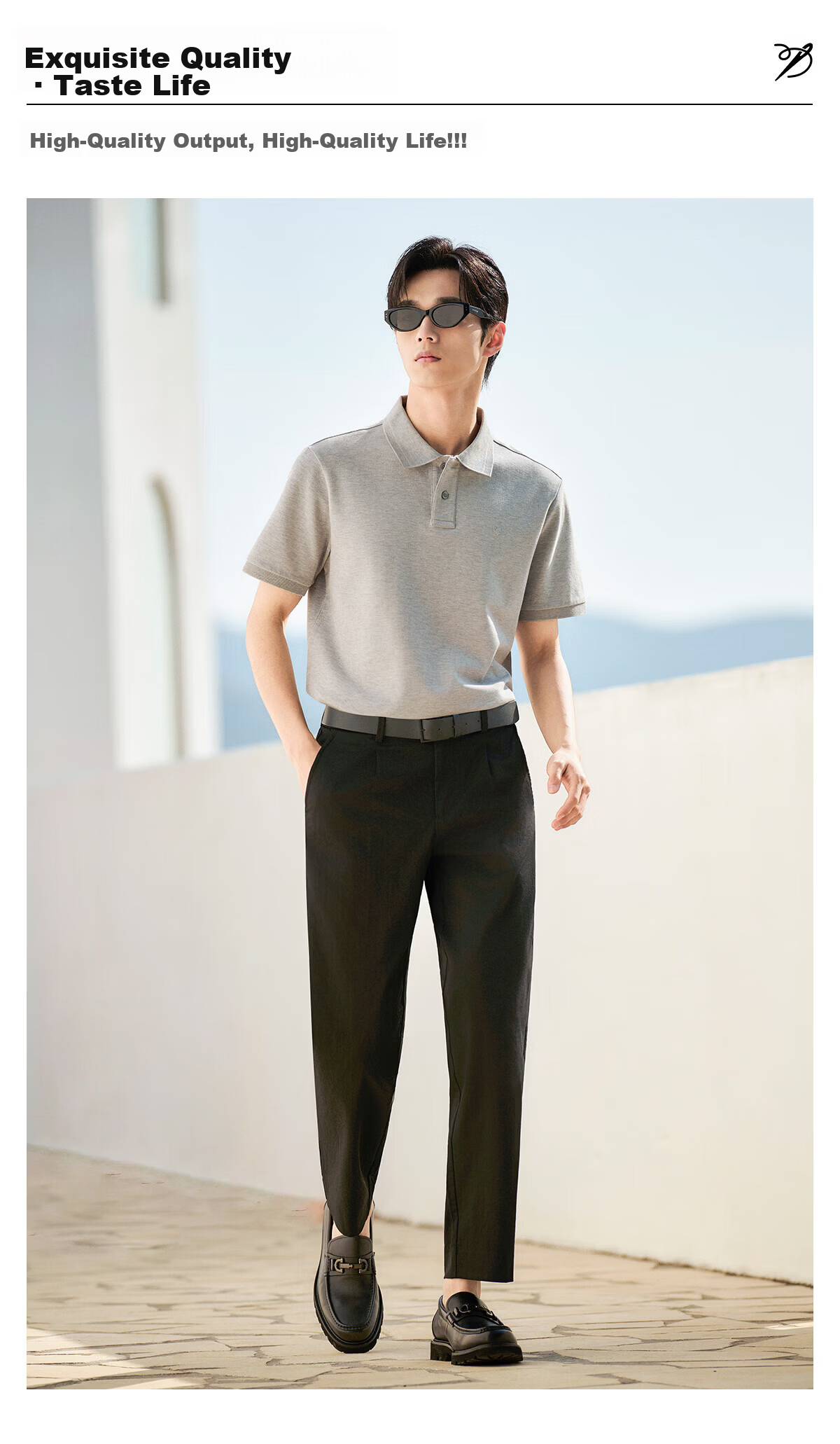 Baoxiniao Men's Short Sleeve Polo Shirt Business Casual Collared T-Shirt KESTA1204AU 3